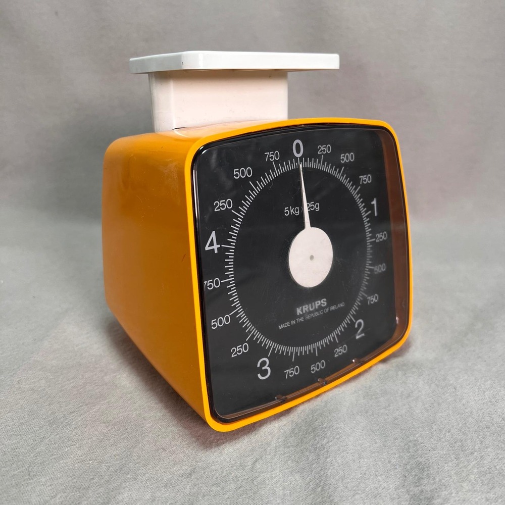 Vintage Krups Harvest Gold Kitchen Scale Retro Food Scale Nostalgic Decor